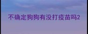 不确定狗狗有没打疫苗吗