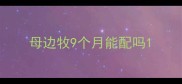 母边牧9个月能配吗