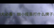 细小疫苗品牌推荐幼犬必看细小疫苗打什么牌子最靠谱附接种全攻略