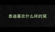 泰迪喜欢什么样的窝