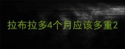 拉布拉多4个月应该多重
