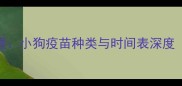 科学接种全流程小狗疫苗种类与时间表深度附避坑指南
