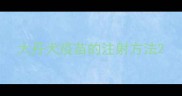 大丹犬疫苗的注射方法
