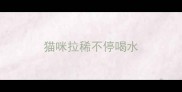 猫咪拉稀不停喝水