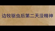 边牧驱虫后第二天没精神