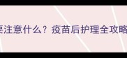 狗狗打完疫苗后需要注意什么疫苗后护理全攻略附疫苗时间表
