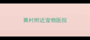 黄村附近宠物医院