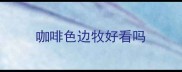 咖啡色边牧好看吗