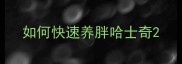 如何快速养胖哈士奇