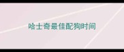 哈士奇最佳配狗时间