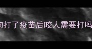 狗打了疫苗后咬人需要打吗