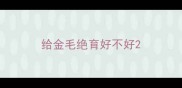 给金毛绝育好不好