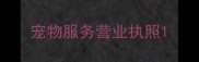 宠物服务营业执照