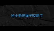 哈士奇把绳子咬断了