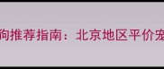 200元左右的宠物狗推荐指南北京地区平价宠物犬选购全攻略
