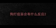 狗打疫苗会有什么反应