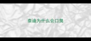 泰迪为什么会口臭
