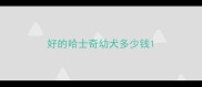 好的哈士奇幼犬多少钱