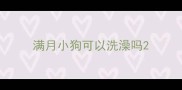 满月小狗可以洗澡吗