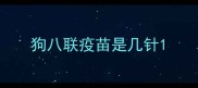 狗八联疫苗是几针