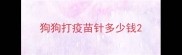 狗狗打疫苗针多少钱