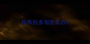 拉布拉多淘怎么办